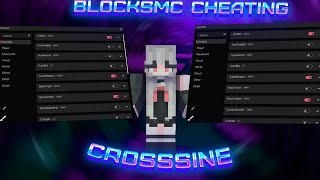 Hacking on BlocksMC with CrossSine B37  Fly Scaffold Aura  Rage Hacking [upl. by Carrol]