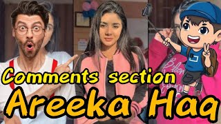 Areeka Haq  Comments section  TikTok Comments section  MidNightTalks [upl. by Llemaj]