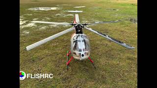 FLISHRC Roban MD500E GJive 500 Size Helicopter Scale GPS with H1 Flight Controlle RTF [upl. by Saideman]