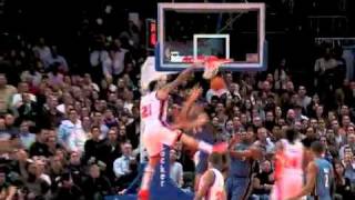 Wilson Chandler baseline dunk Vs Wizards 51110 [upl. by Pickard]