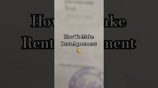 How To Make Rent Agreement 🏡shortsvideo ytstudieo rent property agreements viralshort shorts [upl. by Anelrac]