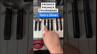 Tom’s Diner Piano Tutorial 🥄 🍽️ 😋 shorts [upl. by Ydwor]