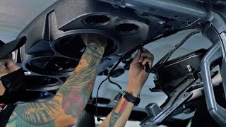 INSTALLING A JEEP WRANGLER SOUND SYSTEM Installation Video Soundbar Custom Work [upl. by Collette742]