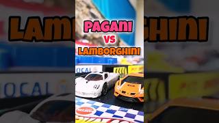 Supercars Racing Lamborghini VS Pagani hotwheels pagani lamborghini [upl. by Dilan]