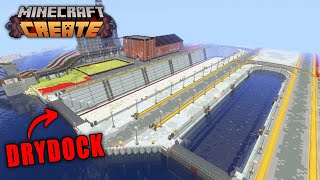 I Built A WORKING SHIPYARD In Minecraft Create Mod [upl. by Oinotnaesoj]