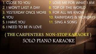 THE CARPENTERS NONSTOP KARAOKE  11 SONGS  COVERCY [upl. by Eidoc]