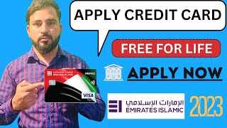 Apply credit card emirates Islamic bank in uae how to get online with low salary [upl. by Ayahc]