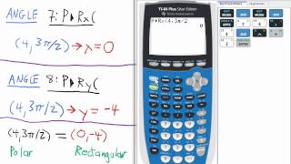 Convert Polar to Rectangular TI 84 Calculator [upl. by Eissehc]