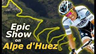 Alberto Contadors Brutal Attack on Alpe dHuez [upl. by Noyk]