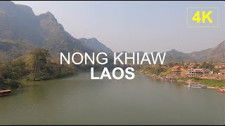 LAOS  Nong Khiaw  4K Walk [upl. by Voltz]