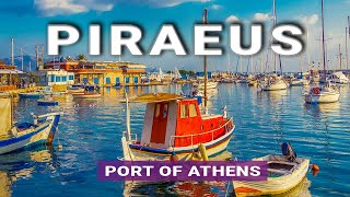 PIRAEUS the Port City of ATHENS Greece 🇬🇷  4K 2023 Summer Walking Tour  Ferry Port City Marina [upl. by Nivert325]