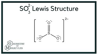 SO3 2 Lewis Structure Sulfite Ion [upl. by Aileno]