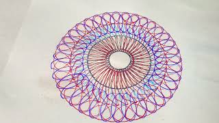 Spirograph ruler design ASMR Satisfying spirograph art satisfying [upl. by Cooper911]