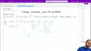 Differentiation  The Chain Rule  Finding the coordinates of a point on a curve GIVEN the gradient [upl. by Asirap]