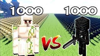 20 Wither Skeleton Vs 5 Iron Golem In Minecraft [upl. by Corneille]