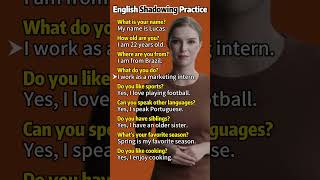 English Speaking Shadowing Exercises [upl. by Apurk]