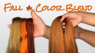 Fall Braiding Hair Color Blend  Custom Colors [upl. by Llewoh]