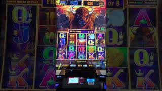 Buffalo Strike Slot Machine  1 dollar bet  8 free games [upl. by Ahsyt13]