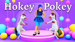 Hokey Pokey with Unicorns  Kids Party Interactive Dancing Songs  Nursery Rhymes [upl. by Buckingham]