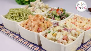 Salad Bar Restaurant Style ❗ 6 Different Salads by YES I CAN COOK [upl. by Llenrahs]