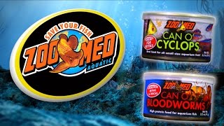 Zoo Med Can O Bloodworms amp Can O Cyclops Fish Food [upl. by Ydnirb]