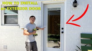 How To Install JELD WEN Exterior Door wBlinds Between the Glass [upl. by Neelat]