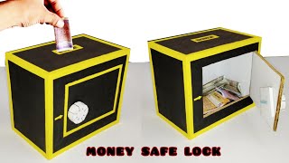 How to make cardboard safe locker cardboard money bank with password lockcarboardcraft [upl. by Oht93]