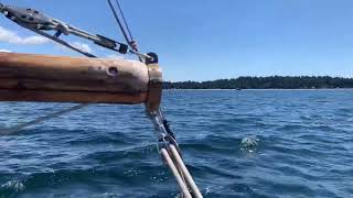 Turbo Otter landing at Savary Island while we sail 🐕⛵️oceanbird boatdog lund [upl. by Rilda947]