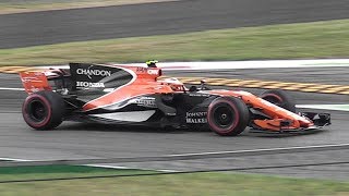 F1 2017 Monza Italian GP Friday Free Practices  CRAZY Cornering Speed Sparks amp Sounds [upl. by Anaidiriv]