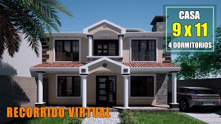 Recorrido Virtual  Casa VY 9 x 11 m  Casa 3D [upl. by Odnalref]