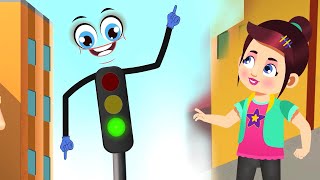 Red Light Green Light  Traffic Light Poem  Nursery Rhymes amp Kids Songs [upl. by Winzler211]