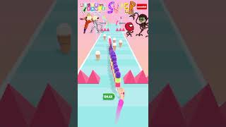 Popsicle Stack  lvl 129  Gameplay Run 3d ❤️💛💚 icecream gamerun3d funny shorts [upl. by Atiuqal]