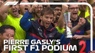 Pierre Gaslys First F1 Podium  2019 Brazilian Grand Prix [upl. by Borlase116]