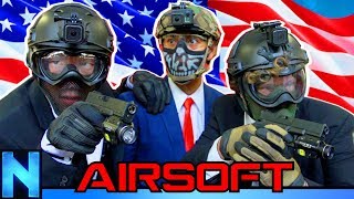 AIRSOFT Protect The President  ft Jet Desert Fox [upl. by Ahsekin375]