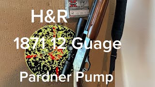 HampR 1871 12 Gauge Pardner Pump Shotgun Pattening shooting hunting [upl. by Nwahsal710]