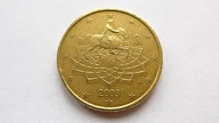 50 Euro Cent Coin  Italy 2003 [upl. by Minerva]