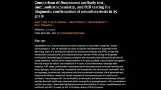 43 Comparison of fluorescent antibody test immunohistochemistry and PCR for neurolisteriosis [upl. by Avruch577]