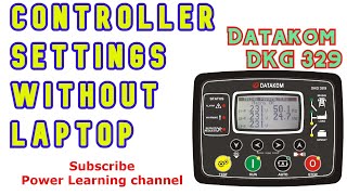 Datakom controller settings without laptop Datakom Ats genset controller D300 D309 africa libya [upl. by Hazlip72]