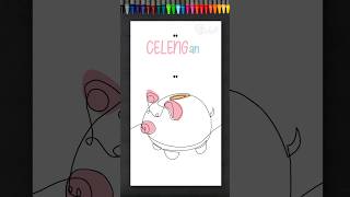 How to drawing Piggy Bankfunny drawing shortvideo pig biobaarts viral [upl. by Ahsaet]