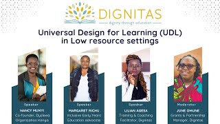 Universal Design for Learning UDL in Low resource settings Webinar [upl. by Anamor716]