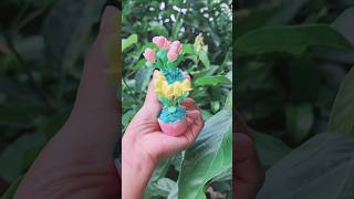 Air dry clay art diy Tulips flower🌷730challenge shorts viralvideo youtubeshorts diy art clay [upl. by Odlanir491]