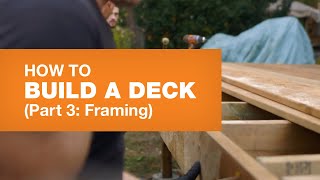 Deck Framing How to Build a Deck Part 35 [upl. by Akcimehs]