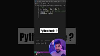 Python Tuple kya hota hai 😳 python tuples [upl. by Ajnos]