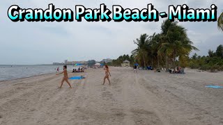 Crandon Park Beach  Miami  Key Biscayne Walking Tour July 2023 4K 60fps [upl. by Yi]