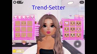 Free outfit tutorial on dti REQUIRES VIP CUSTOM MAKEUP AND TREND SETTER RANK [upl. by Yelloh]