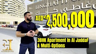 Apartments For Sale In Al Jaddaf Ready To Move In Binghatti Creek  3 Bedroom amp MultiOptions Vacant [upl. by Malti]