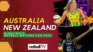 Netball Nations Cup 2024  Game 1 Australia Diamonds VS New Zealand Silver Ferns  Highlights 🇦🇺🇳🇿 [upl. by Docilla452]