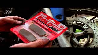 HD Triumph tiger 955i brake pad change [upl. by Eitsrik528]