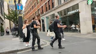 Walking on Noel Street towards Marble Arch London [upl. by Anilasor]