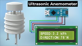 Measuring Wind Speed amp Direction with Ultrasonic Anemometer amp Arduino [upl. by Bouley]